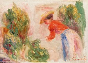Frau pflückt Blumen, Renoir (1906-1910)