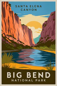 Nationaal park Big Bend, Texas van Poster Art Shop