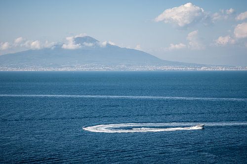 zicht op vesuvius italie