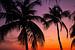 Zonsondergang bij Mambo beach Curacao van Edwin Mooijaart