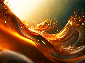 Vloeibaar goud met golven