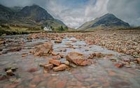 Glencoe cottage on a cloudy day