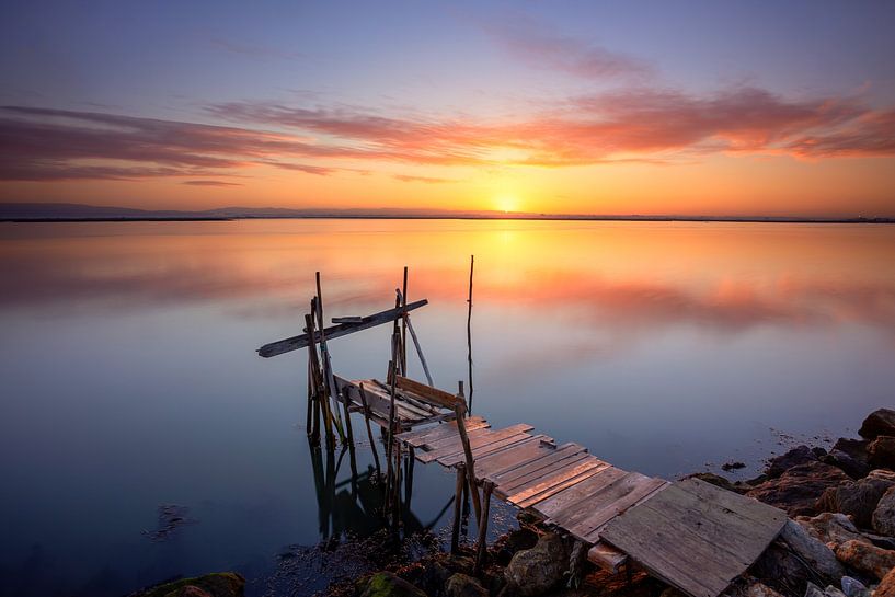 Steg an der Lagune, Portugal (2) von Adelheid Smitt