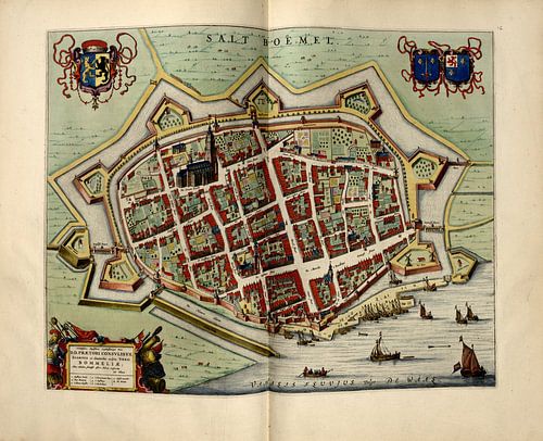 Zaltbommel, Stadsplattegrond Joan Blaeu 1652