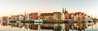 Hanseatic city of Lübeck in the evening light