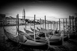 VENEDIG Canal Grande & Markusturm | Monochrom  von Melanie Viola