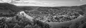 Traben-Trarbach an der Mosel in schwarz-weiß