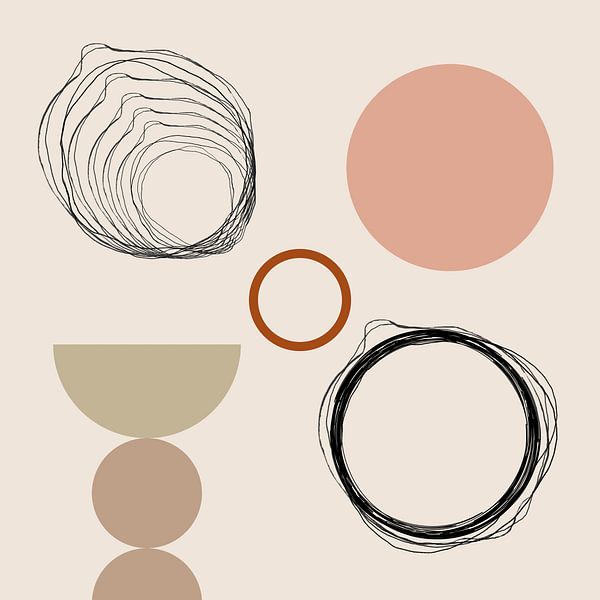 Goldene Natur Kraft Linien Abstraktion von Mad Dog Art