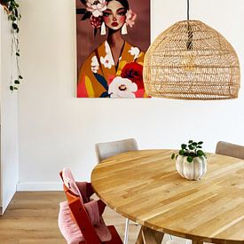 Customer photo: Colourful modern portrait by Carla Van Iersel, on ArtFrame