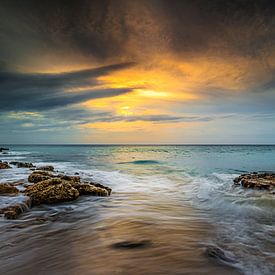 Sunset One Happy Island Aruba by Harold van den Hurk