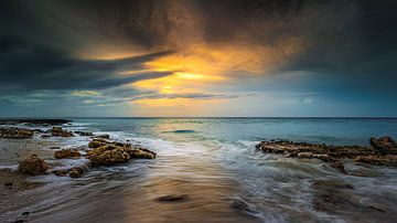 Sunset One Happy Island Aruba by Harold van den Hurk