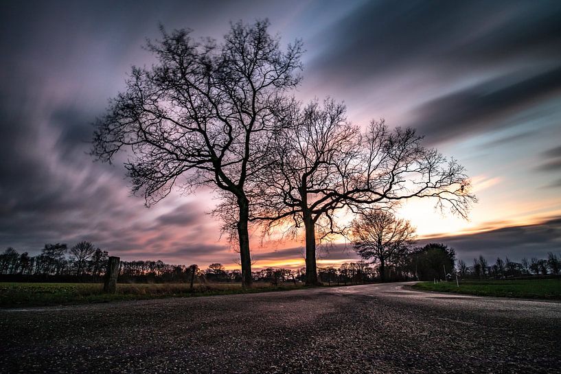 Sunset Laren Gelderland by Frank Slaghuis