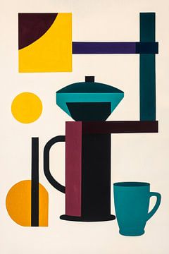 Kaffeekunst in Farben und Formen von Poster Art Shop