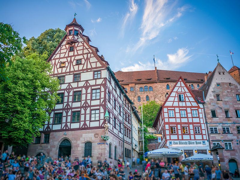 Neurenberg - Vakwerkhuizen aan de Tiergärtnertorplatz van t.ART