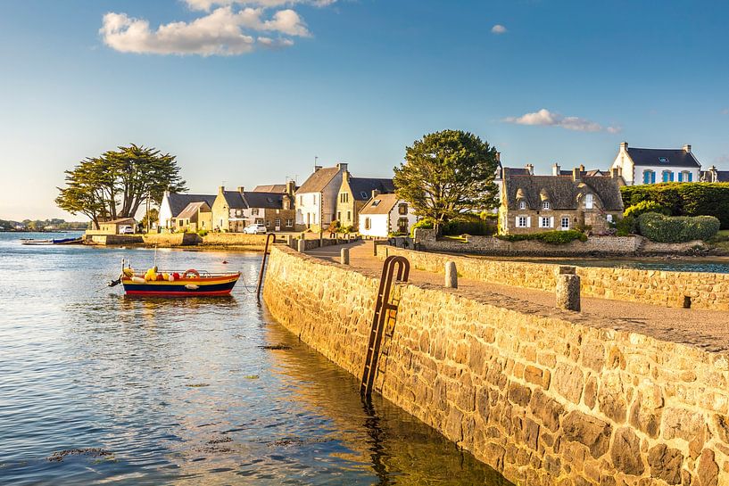 The Pont de Saint-Cado with a view of the Ile de Saint-Cado, Brittany by Christian Müringer