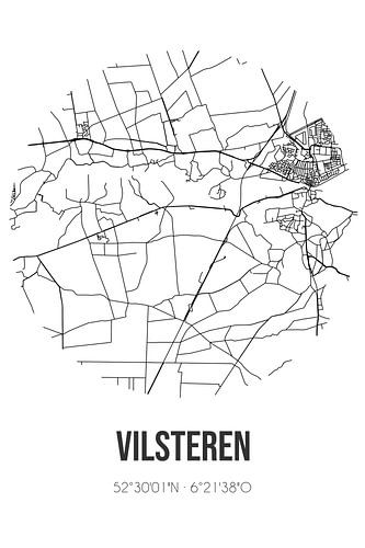 Vilsteren (Overijssel) | Karte | Schwarz und Weiß