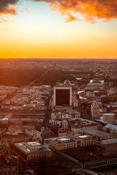 Sunset over Berlin from TV tower by Leo Schindzielorz