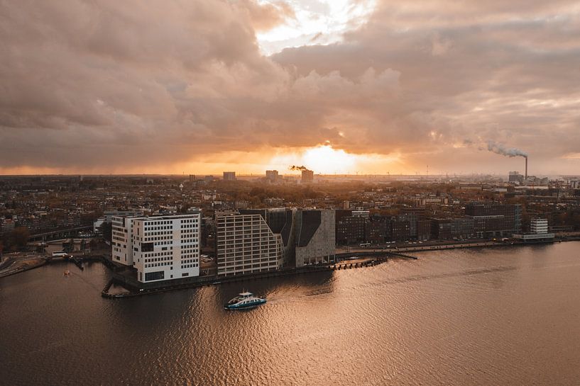 Stormy sunset over Amsterdam by Brian Sweet