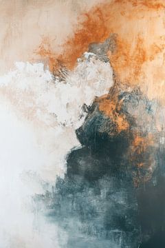Abstractie in Aardlagen Stilte tussen Licht en Diepte van Eva Lee