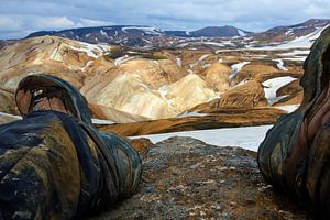 Sit back, relax and enjoy the view, Hrafntinnusker Iceland von Mathieu Denys