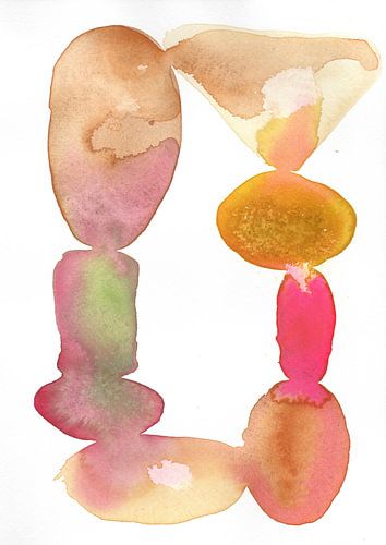 Des couleurs fluides dans les tons rose, jaune et curry : 2 sur 3