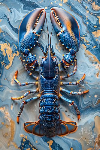 Lobster on marble