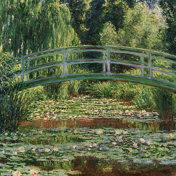 Reflexionen über die Gartenbrücke