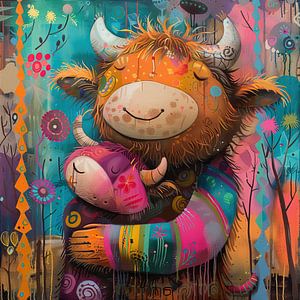 Kuh Bunt Abstrakt | Daisy Dazzle Dream