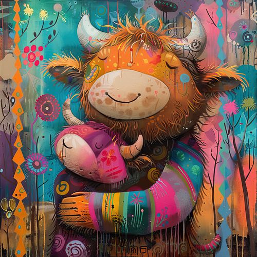 Kuh Bunt Abstrakt | Daisy Dazzle Dream