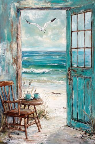 Vue sur la mer Ouverture de la porte