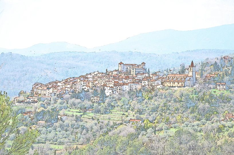 Old town in France by Anjo Schuite