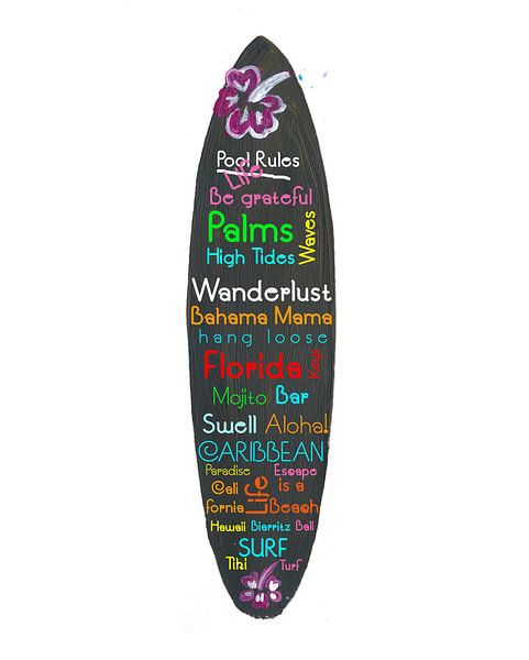 Surfboard Philosophy  - Enjoy Life, Travel and Surf - V by Markus Bleichner