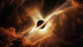 Golden Accretion Disk Nebula by Markus Gann