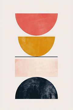 Abstracte harmonie - Geometrische compositie van Poster Art Shop