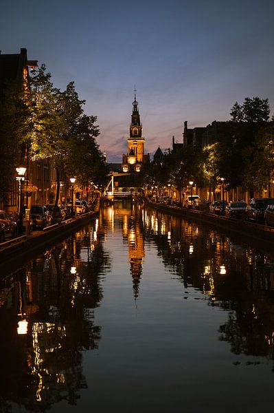 Evening reflections on the Moat by Job Vermeulen
