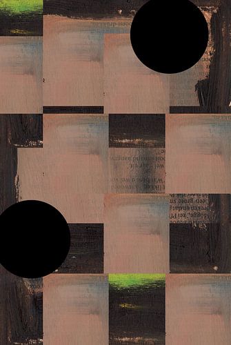 Abstraktes Öl-Kunstwerk auf altem Papier von Atelier Hoge Ramen