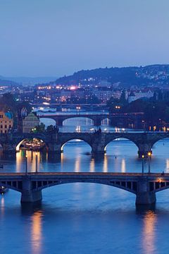 Vltava bridges with Charles Bridge, Prague, by Markus Lange