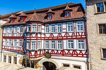 Historisch vakwerkhuis met erker – Schwäbisch Hall van Jürgen Haug