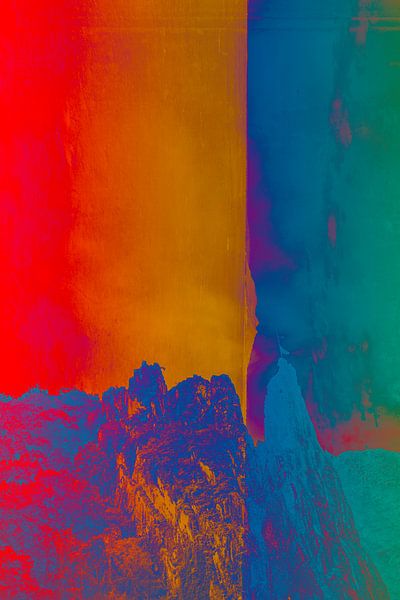 Psychedelische Bergtop van Maikel van der Beek