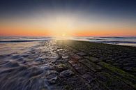 coucher de soleil derrière un brise-lames en mer du Nord par gaps photography Aperçu