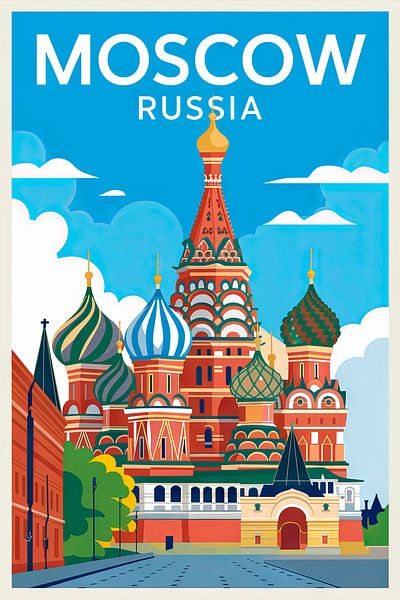 Moscow, Russia. by Poster Art Shop