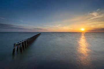 Zonsondergang Hindeloopen van Silvia Thiel