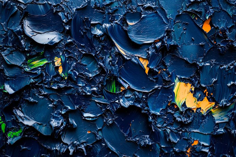 Colourful acrylic texture in blue by Poster Art Shop