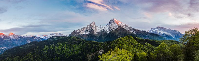 le Watzmann dans la dernière lumière par Daniela Beyer