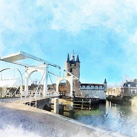 View of Harbour Gate Zierikzee, Zeeland by Danny de Klerk