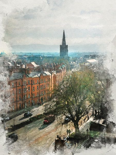 Dublin Aquarellkunst #Dublin von JBJart Justyna Jaszke