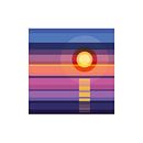 Sunset stripes van Color Square thumbnail