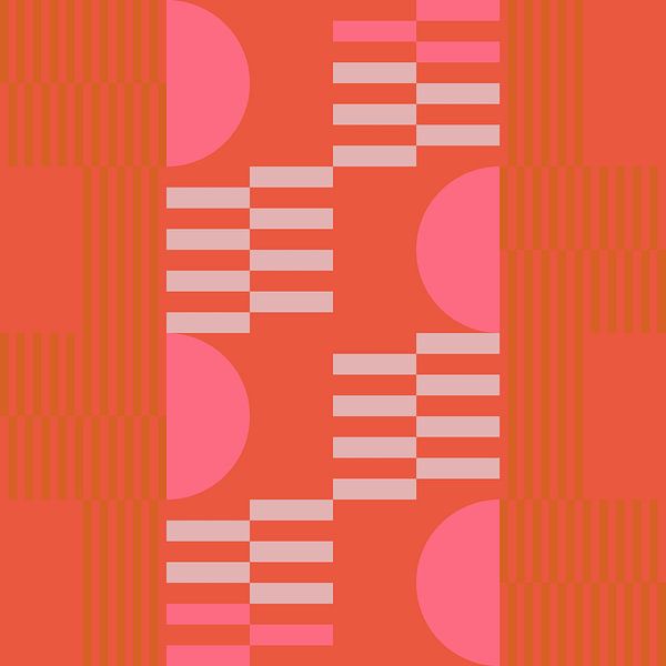 Geometric Retro in Soft Hues by Dina Dankers
