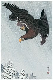Ohara Koson - Vliegende adelaar (bewerkt)
