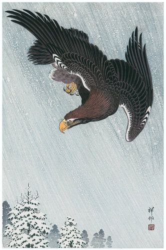 Ohara Koson - Fliegender Adler (bearbeitet)